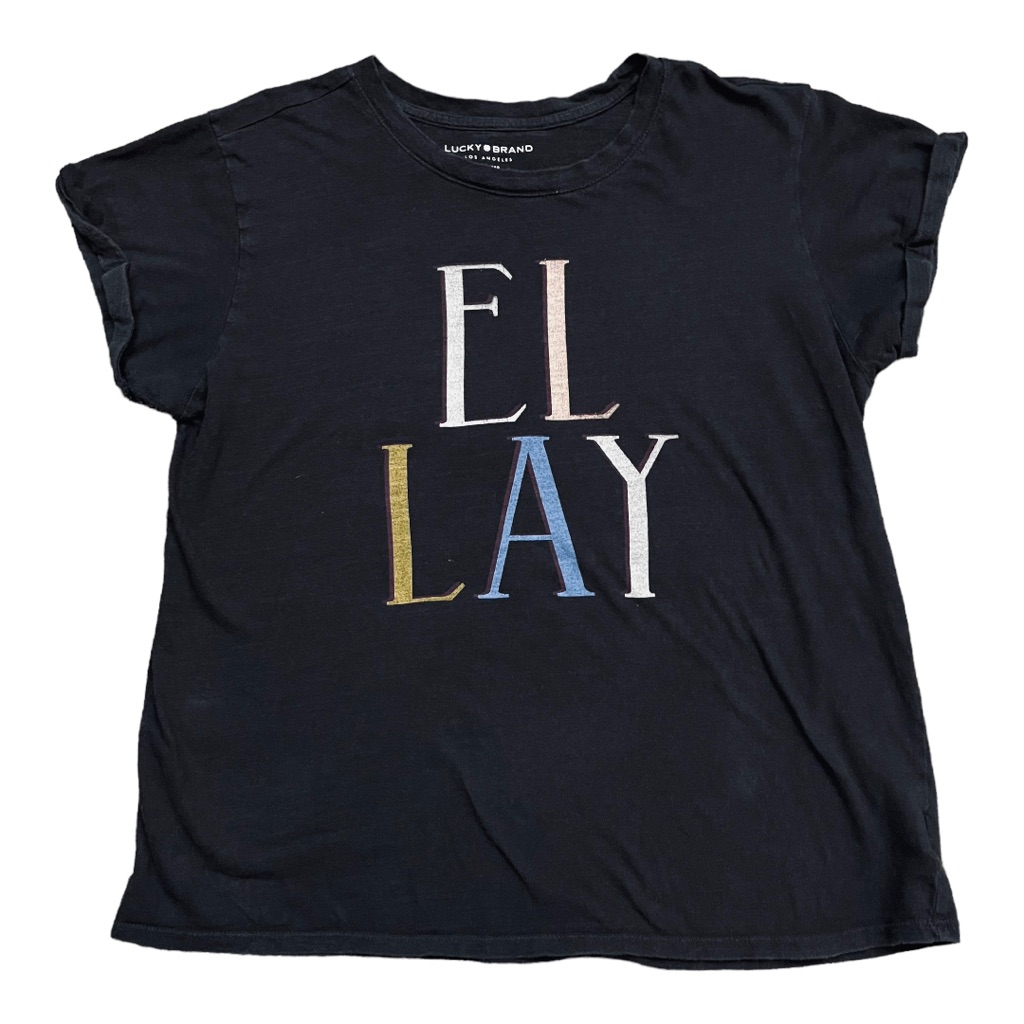 Lucky Brand El Lay Print TShirt Size Medium